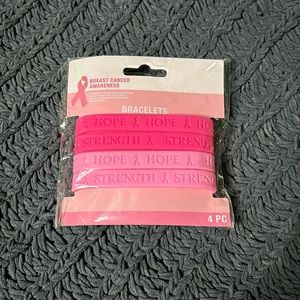 Breast Cancer Awareness bracelets (pack of 4)